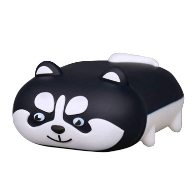 Силиконовый футляр Dogs для наушников AirPods 1/2 Haski stands / Черный