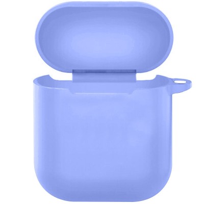 Силиконовый футляр New с карабином для наушников Airpods 1/2 Сиреневый / Dasheen