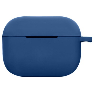 Силиконовый футляр New с карабином для наушников Airpods Pro Синий / Navy blue