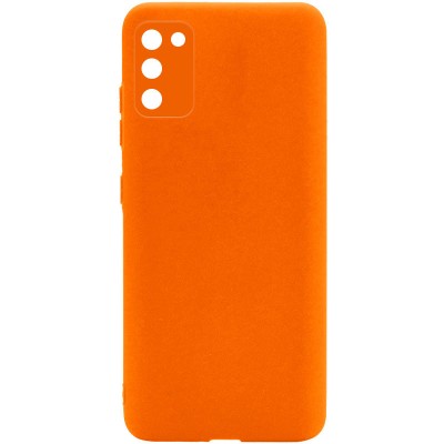 Силиконовый чехол Candy Full Camera для Samsung Galaxy A02s Оранжевый / Orange