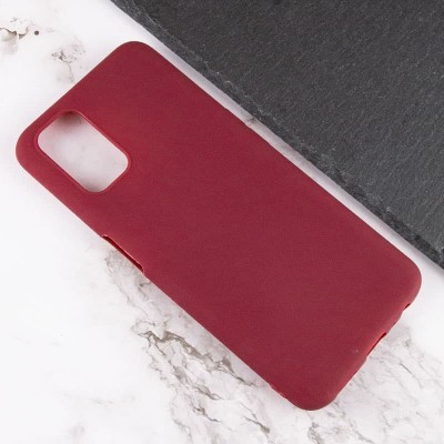 Силиконовый чехол Candy для Oppo A76 4G Бордовый