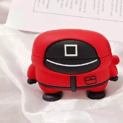 Силіконовий футляр Squid Game для навушників AirPods Pro / Pro 2 Червоний / Квадрат Управляющий