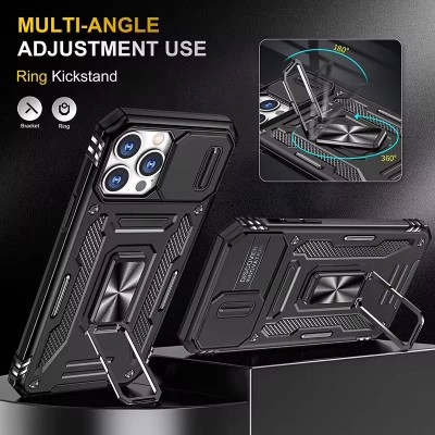 Ударостійкий чохол Camshield Army Ring для Apple iPhone 13 Pro (6.1") Чорний / Black