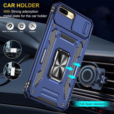 Ударостійкий чохол Camshield Army Ring для Apple iPhone 7 plus / 8 plus (5.5") Синій / Navy
