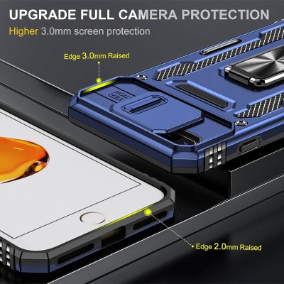 Ударостійкий чохол Camshield Army Ring для Apple iPhone 7 plus / 8 plus (5.5") Синій / Navy