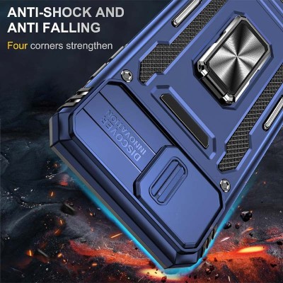 Ударостійкий чохол Camshield Army Ring для Apple iPhone 7 plus / 8 plus (5.5") Синій / Navy