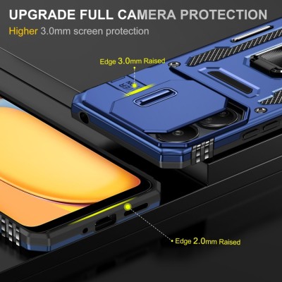 Ударостійкий чохол Camshield Army Ring для Xiaomi Redmi 13C / Poco C65 Синій / Navy