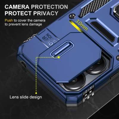 Ударостійкий чохол Camshield Army Ring для Xiaomi Redmi 13C / Poco C65 Синій / Navy