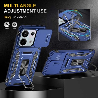 Ударостійкий чохол Camshield Army Ring для Xiaomi Redmi Note 13 4G Синій / Navy