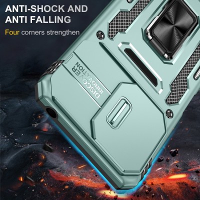Ударостійкий чохол Camshield Army Ring для Xiaomi Redmi Note 13 Pro 4G / Poco M6 Pro 4G Зелений / Light Green