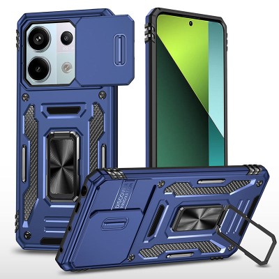 Ударостійкий чохол Camshield Army Ring для Xiaomi Redmi Note 13 Pro 4G / Poco M6 Pro 4G Синій / Navy