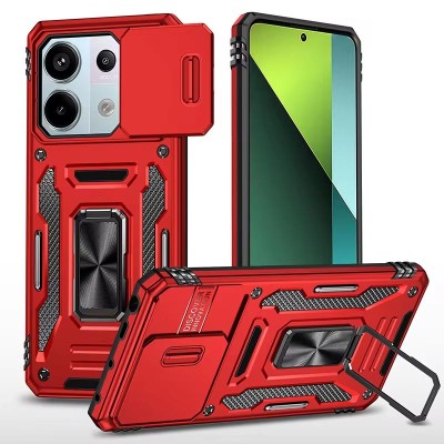 Ударостійкий чохол Camshield Army Ring для Xiaomi Redmi Note 13 Pro 4G / Poco M6 Pro 4G Червоний / Red Ударостійкий чохол Camshield Army Ring для Xiaomi Redmi Note 13 Pro 4G / Poco M6 Pro 4G Червоний / Red