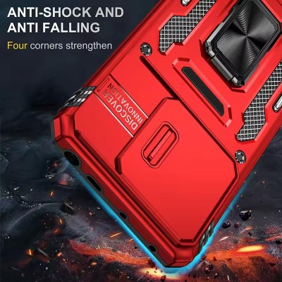 Ударостійкий чохол Camshield Army Ring для Xiaomi Redmi Note 13 Pro 4G / Poco M6 Pro 4G Червоний / Red Ударостійкий чохол Camshield Army Ring для Xiaomi Redmi Note 13 Pro 4G / Poco M6 Pro 4G Червоний / Red