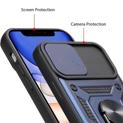 Ударостійкий чохол Camshield Serge Ring для Apple iPhone XS Max (6.5") Синій
