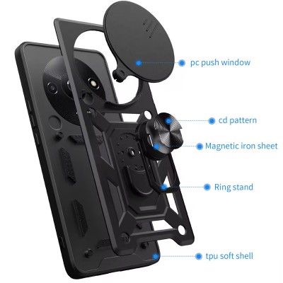 Ударостійкий чохол Camshield Serge Ring для Xiaomi Redmi A3 / A3x Чорний