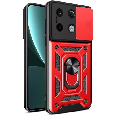 Ударостійкий чохол Camshield Serge Ring для Xiaomi Redmi Note 13 Pro 4G / Poco M6 Pro 4G Червоний