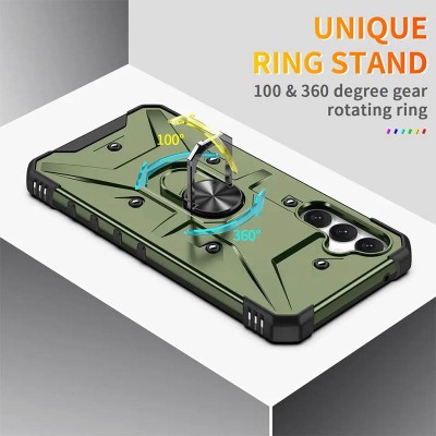 Ударостійкий чохол Pathfinder Ring для Samsung Galaxy A15 4G/5G Зелений / Army Green