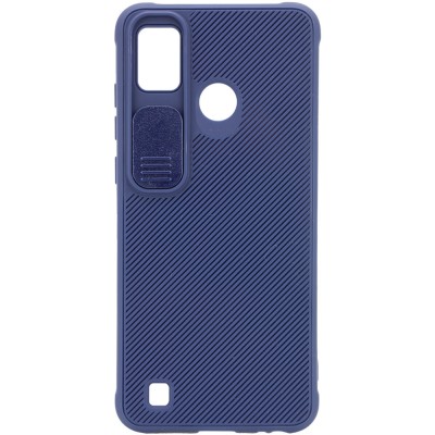 Чехол Camshield TPU со шторкой защищающей камеру для TECNO POP 4 Pro Синий