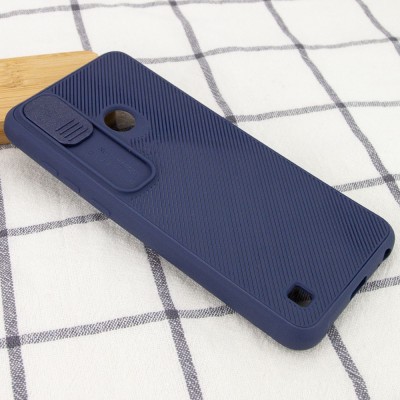 Чехол Camshield TPU со шторкой защищающей камеру для TECNO POP 4 Pro Синий