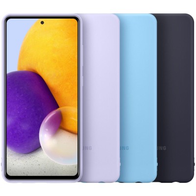 Чехол Samsung Silicone Cover для смартфона Galaxy A72 (A725) Black (EF-PA725TBEGRU)