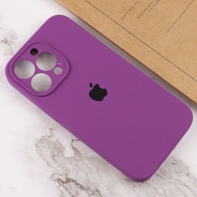 Чехол Silicone Case Full Camera Protective (AA) для Apple iPhone 14 Pro (6.1") Фиолетовый / Grape