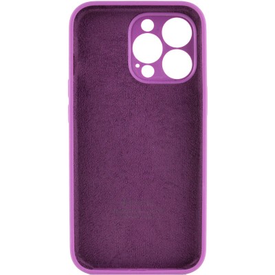 Чехол Silicone Case Full Camera Protective (AA) для Apple iPhone 14 Pro (6.1") Фиолетовый / Grape