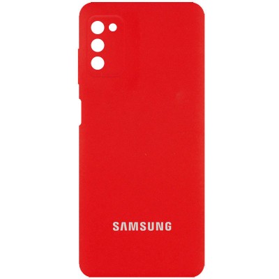 Чехол Silicone Cover Full Camera (AA) для Samsung Galaxy A03s Красный / Red
