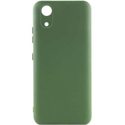 Чехол Silicone Cover Lakshmi Full Camera (A) для Samsung Galaxy A03 Core Зеленый / Dark green