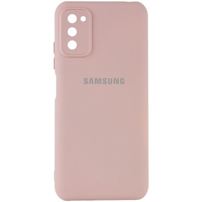 Чехол Silicone Cover My Color Full Camera (A) для Samsung Galaxy A03s Розовый / Pink Sand
