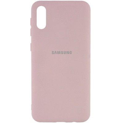 Чехол Silicone Cover My Color Full Protective (A) для Samsung Galaxy A02 Розовый / Pink Sand