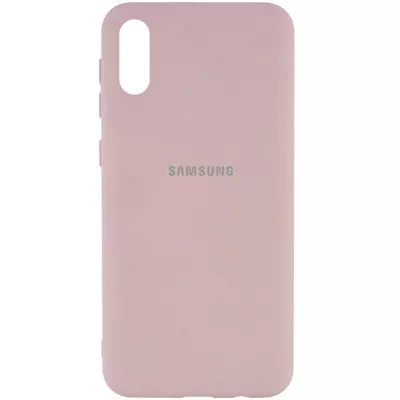 Чехол Silicone Cover My Color Full Protective (A) для Samsung Galaxy A02 Розовый / Pink Sand