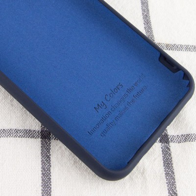 Чехол Silicone Cover My Color Full Protective (A) для Samsung Galaxy A02 Синий / Midnight blue