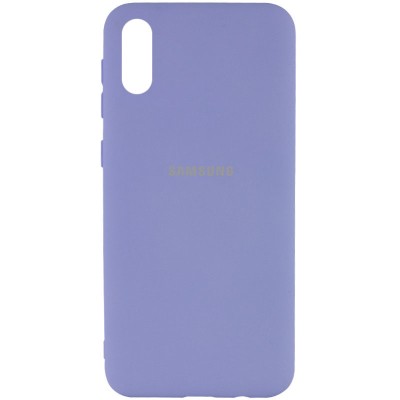 Чехол Silicone Cover My Color Full Protective (A) для Samsung Galaxy A02 Сиреневый / Dasheen