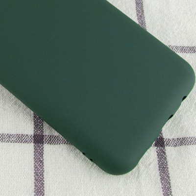 Чехол Silicone Cover My Color Full Protective (A) для Samsung Galaxy A02s Зеленый / Dark green
