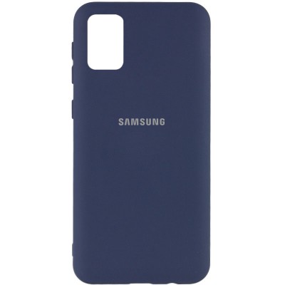 Чехол Silicone Cover My Color Full Protective (A) для Samsung Galaxy A02s Синий / Midnight blue