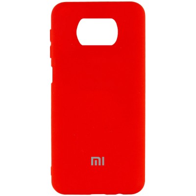 Чехол Silicone Cover My Color Full Protective (A) для Xiaomi Poco X3 NFC / Poco X3 Pro Красный / Red