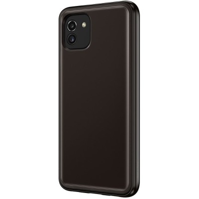 Чохол-накладка Samsung A03 Soft Clear Cover EF-QA035TBEGRU Black