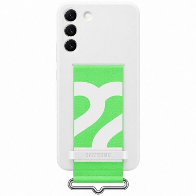 Чохол-накладка Samsung S22 Plus Silicone With Strap Cover EF-GS906TWEGRU White