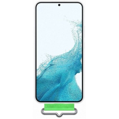 Чохол-накладка Samsung S22 Plus Silicone With Strap Cover EF-GS906TWEGRU White