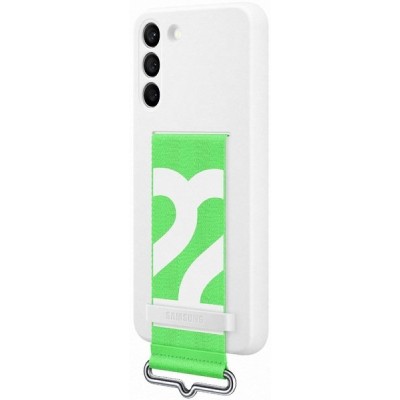 Чохол-накладка Samsung S22 Plus Silicone With Strap Cover EF-GS906TWEGRU White