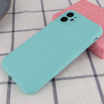 Чохол Silicone Case Full Camera Protective (AA) NO LOGO для Apple iPhone 12 (6.1") Бірюзовий / Marine Green