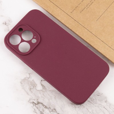 Чохол Silicone Case Full Camera Protective (AA) NO LOGO для Apple iPhone 14 Pro Max (6.7") Бордовий / Plum