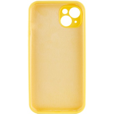 Чохол Silicone Case Full Camera Protective (AA) NO LOGO для Apple iPhone 15 (6.1") Жовтий / Yellow