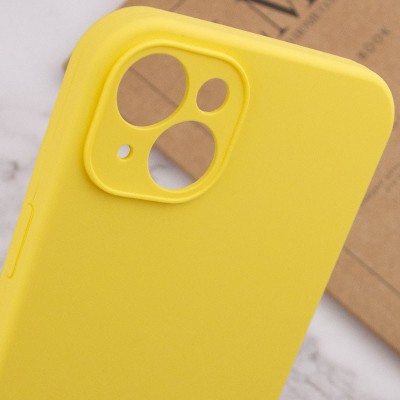 Чохол Silicone Case Full Camera Protective (AA) NO LOGO для Apple iPhone 15 (6.1") Жовтий / Yellow