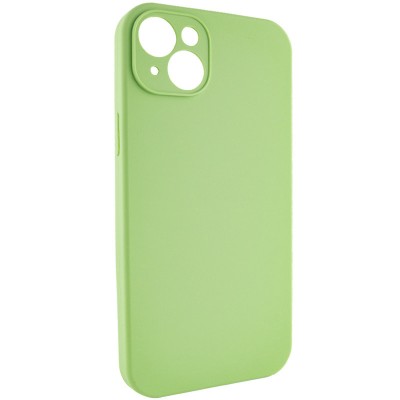 Чохол Silicone Case Full Camera Protective (AA) NO LOGO для Apple iPhone 15 (6.1") М'ятний / Mint