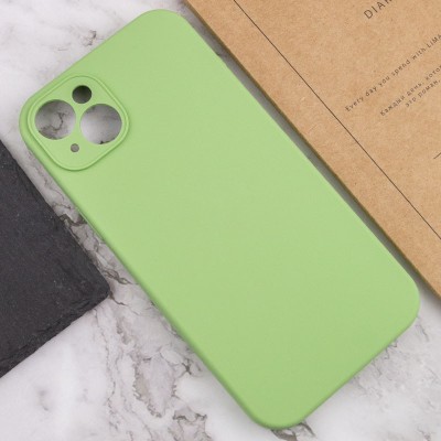 Чохол Silicone Case Full Camera Protective (AA) NO LOGO для Apple iPhone 15 (6.1") М'ятний / Mint