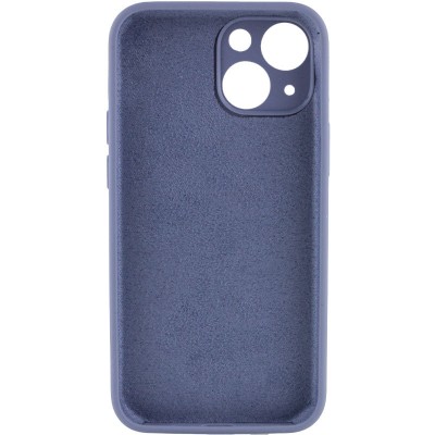 Чохол Silicone Case Full Camera Protective (AA) NO LOGO для Apple iPhone 15 (6.1") Сірий / Lavender Gray