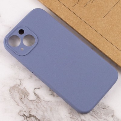 Чохол Silicone Case Full Camera Protective (AA) NO LOGO для Apple iPhone 15 (6.1") Сірий / Lavender Gray