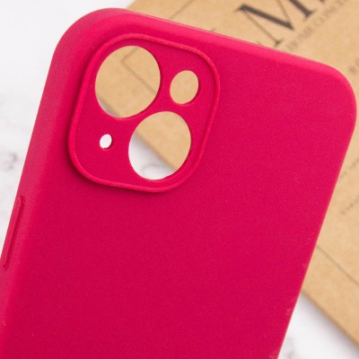 Чохол Silicone Case Full Camera Protective (AA) NO LOGO для Apple iPhone 15 (6.1") Червоний / Rose Red