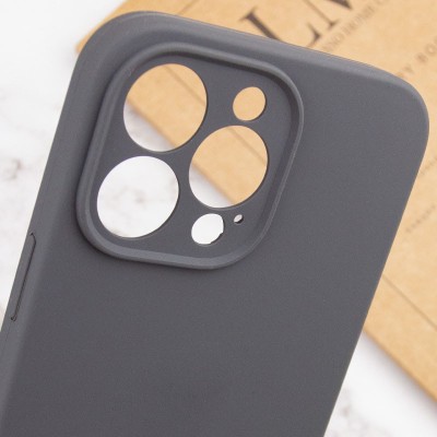 Чохол Silicone Case Full Camera Protective (AA) NO LOGO для Apple iPhone 15 Pro (6.1") Сірий / Dark Gray Чохол Silicone Case Full Camera Protective (AA) NO LOGO для Apple iPhone 15 Pro (6.1") Сірий / Dark Gray